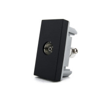 Механизм розетка телевизионная ТВ черный Livolo (C7-1V-12)