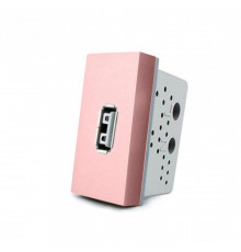 Механизм розетка USB с блоком питания розовый Livolo (C7-1USB-17)
