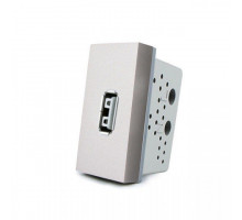 Механизм розетка USB с блоком питания серый Livolo (C7-1USB-15)