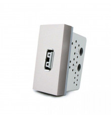 Механизм розетка USB с блоком питания серый Livolo (C7-1USB-15)