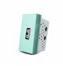 Механизм розетка USB с блоком питания зеленый Livolo (C7-1USB-18)
