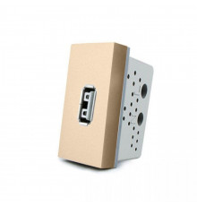 Механизм розетка USB с блоком питания золото Livolo (C7-1USB-13)