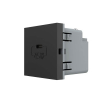 Механизм розетка USB type C с блоком питания 45W черный Livolo (VL-FCUC-2BP)
