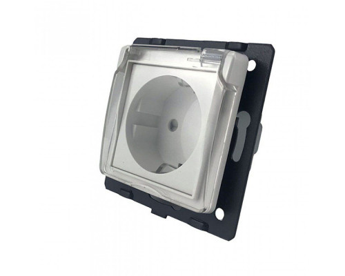 Механизм розетка влагозащищенная с крышкой белый Livolo (C7-C1EUWF-11)