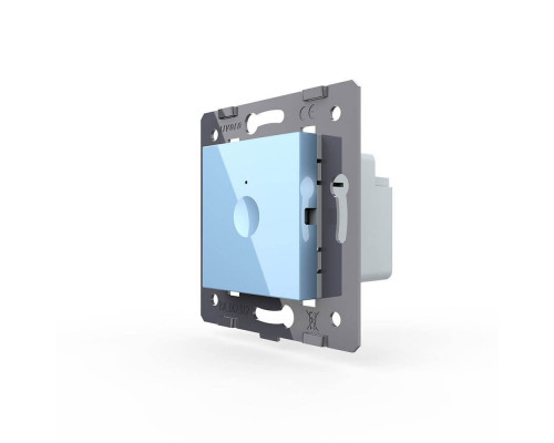 Механизм сенсорный проходной радиоуправляемый выключатель Sense 1 сенсор голубой Livolo (782100319)