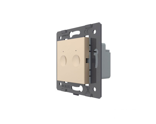 Механизм сенсорный проходной радиоуправляемый выключатель Sense 2 сенсора золото Livolo (782100413)