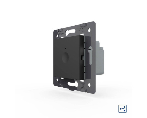 Механизм сенсорный проходной выключатель Sense 1 сенсор черный Livolo (782000312)