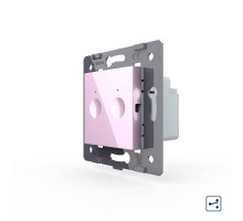 Механизм сенсорный проходной выключатель Sense 2 сенсора розовый Livolo (782000417)