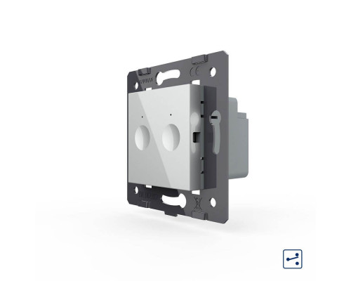 Механизм сенсорный проходной выключатель Sense 2 сенсора серый Livolo (782000415)