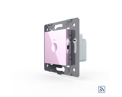 Механизм сенсорный радиоуправляемый выключатель Sense 1 сенсор розовый Livolo (782100117)