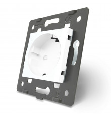 Механизм силовая розетка с заземлением белый Livolo (C7-C1EU-11)