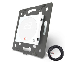 Механизм терморегулятор с выносним датчиком температуры для теплых полов белый Livolo (VL-C7-01TM2-11)