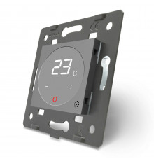 Механизм Терморегулятор со встроенным датчиком температуры серый Livolo (VL-01TM-15)