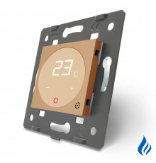 Механизм Терморегулятор со встроенным датчиком температуры Сухой контакт для котлов золото Livolo (C7-01TM3-13)