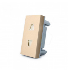 Механизм универсальная розетка 2 в 1 золото Livolo (C7-C1A-13)