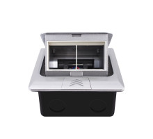 Напольный выдвижной розеточный блок серый Livolo (VL-SHS016-S)