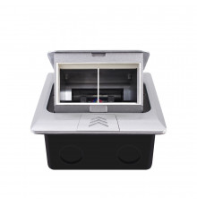 Напольный выдвижной розеточный блок серый Livolo (VL-SHS016-S)