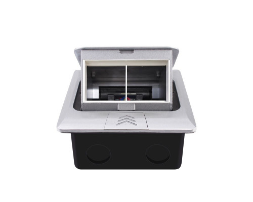 Напольный выдвижной розеточный блок серый Livolo (VL-SHS016-S)