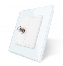 Розетка спутниковая SAT белый стекло Livolo (VL-C791ST-11)
