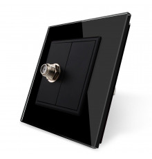 Розетка спутниковая SAT черный стекло Livolo (VL-C791ST-12)