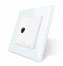 Розетка ТВ белый стекло Livolo (VL-C791V-11)