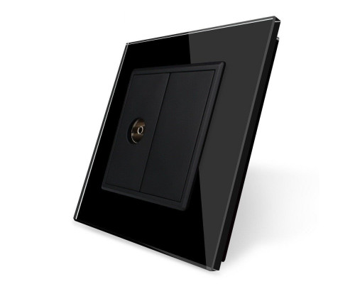 Розетка ТВ черный стекло Livolo (VL-C791V-12)