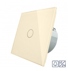 Сенсорная кнопка 1 сенсор 12/24V бежевый стекло Livolo (VL-C701CH-16)