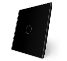 Сенсорная панель для выключателя 1 сенсор (1) черный стекло Livolo (C7-C1-12)