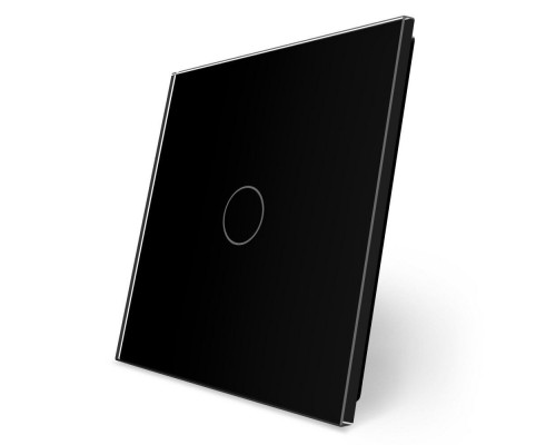 Сенсорная панель для выключателя 1 сенсор (1) черный стекло Livolo (C7-C1-12)