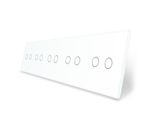 Сенсорная панель для выключателя 10 сенсоров (2-2-2-2-2) белый стекло Livolo (C7-C2/C2/C2/C2/C2-11)