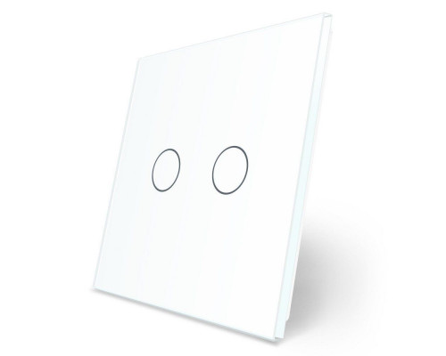 Сенсорная панель для выключателя 2 сенсора (2) белый стекло Livolo (C7-C2-11)