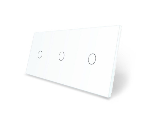 Сенсорная панель для выключателя 3 сенсора (1-1-1) белый стекло Livolo (C7-C1/C1/C1-11)