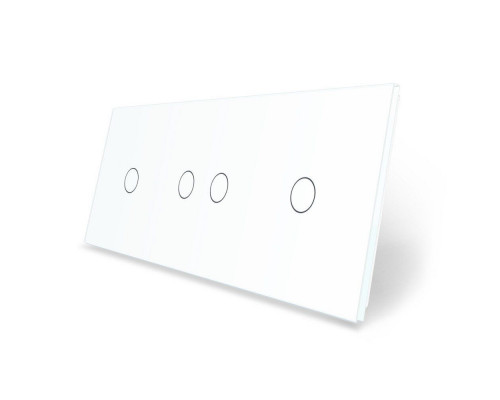 Сенсорная панель для выключателя 4 сенсора (1-2-1) белый стекло Livolo (C7-C1/C2/C1-11)