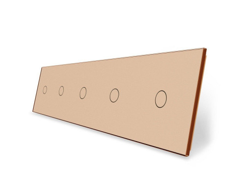 Сенсорная панель для выключателя 5 сенсоров (1-1-1-1-1) золото стекло Livolo (C7-C1/C1/C1/C1/C1-13)