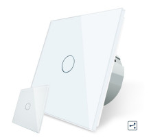 Сенсорный беспроводной выключатель белый стекло Livolo (VL-C701R-C701RMT-11)