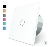 Сенсорный диммер 1 сенсор белый стекло Livolo (VL-C701D-11)
