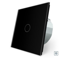 Сенсорный диммер 1 сенсор черный стекло Livolo (VL-C701D-12)