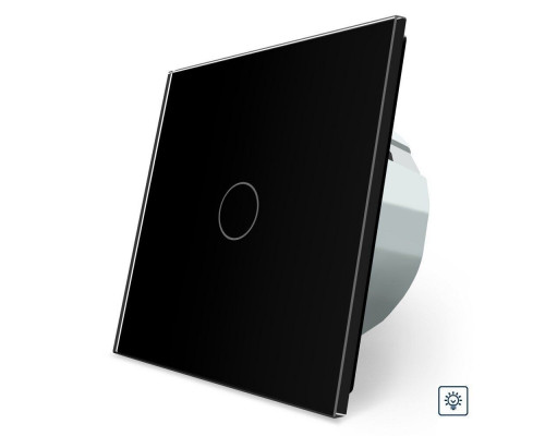 Сенсорный диммер 1 сенсор черный стекло Livolo (VL-C701D-12)