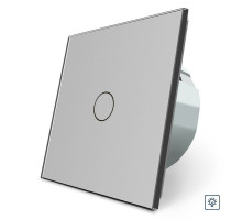 Сенсорный диммер 1 сенсор серый стекло Livolo (VL-C701D-15)