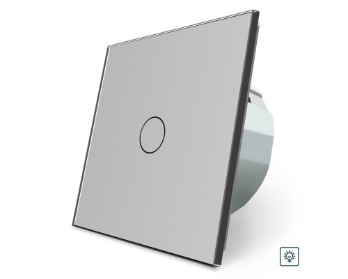 Сенсорный диммер 1 сенсор серый стекло Livolo (VL-C701D-15)