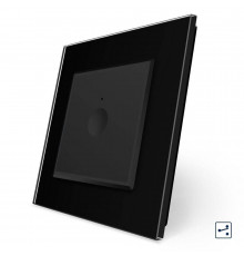 Сенсорный проходной выключатель Sense 1 сенсор черный Livolo (722000312)