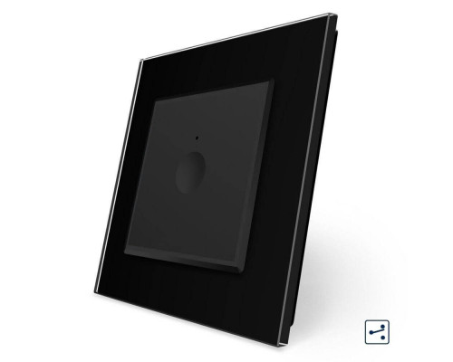 Сенсорный проходной выключатель Sense 1 сенсор черный Livolo (722000312)