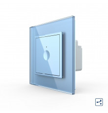 Сенсорный проходной выключатель Sense 1 сенсор голубой Livolo (722000319)