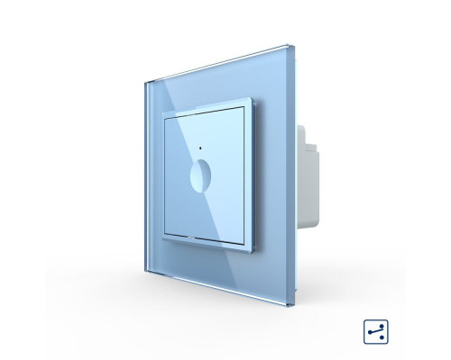 Сенсорный проходной выключатель Sense 1 сенсор голубой Livolo (722000319)