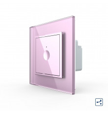 Сенсорный проходной выключатель Sense 1 сенсор розовый Livolo (722000317)