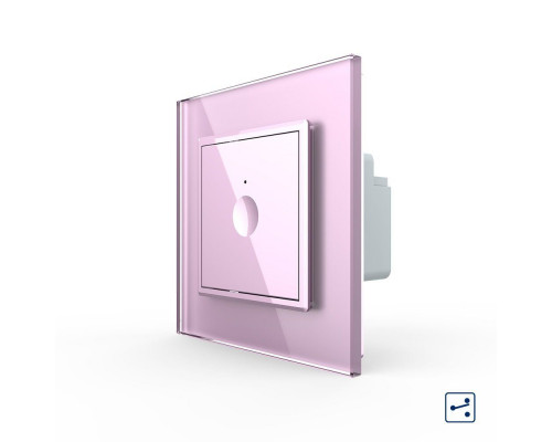 Сенсорный проходной выключатель Sense 1 сенсор розовый Livolo (722000317)