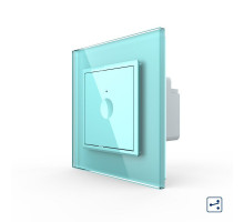 Сенсорный проходной выключатель Sense 1 сенсор зеленый Livolo (722000318)