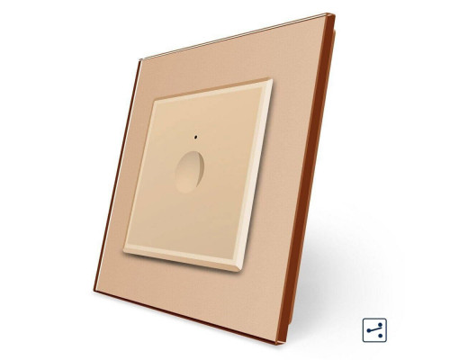 Сенсорный проходной выключатель Sense 1 сенсор золото Livolo (722000313)