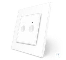 Сенсорный проходной выключатель Sense 2 сенсора белый Livolo (722000411)