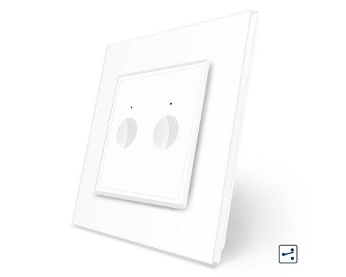 Сенсорный проходной выключатель Sense 2 сенсора белый Livolo (722000411)